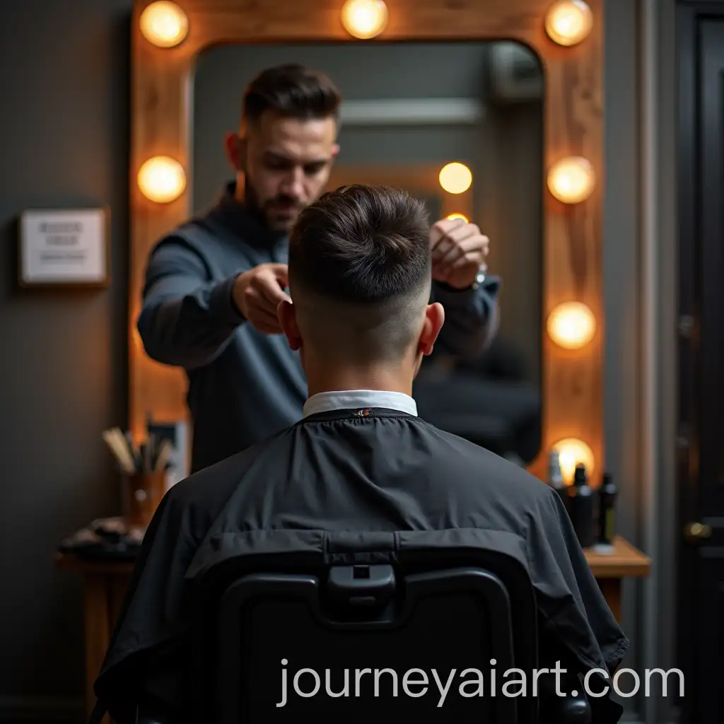 Client-Getting-Haircut-in-Barbers-Chair-with-Beautiful-Hairstyle