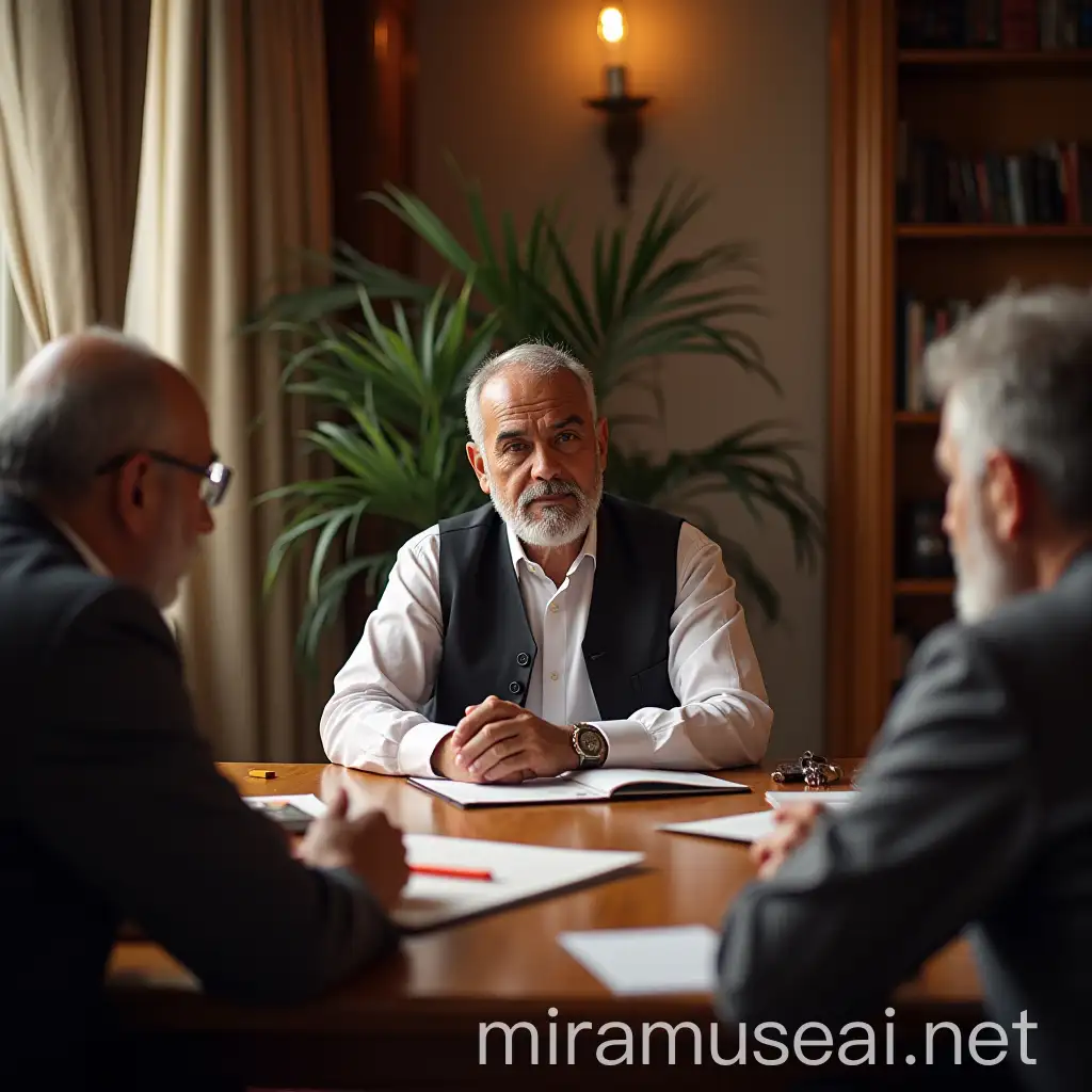 Group of Pakistani Men Discussing Community Prosperity