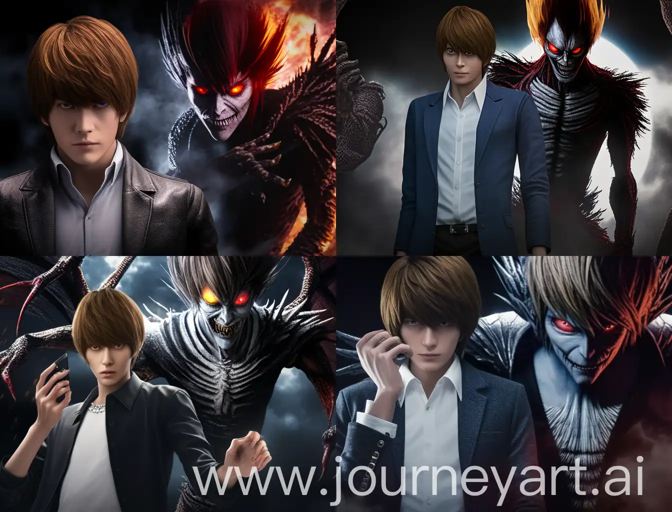 Light-Yagami-and-Ryuk-from-Death-Note-in-Hyper-Realistic-Anime-Fantasy-Scene