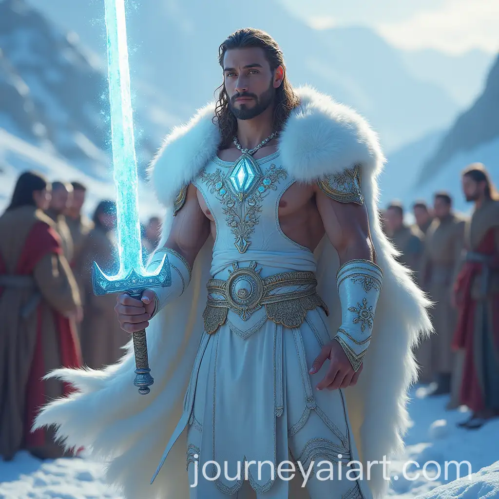 Muscular-God-of-January-with-Icy-Armor-and-Sword-in-Snowy-Landscape