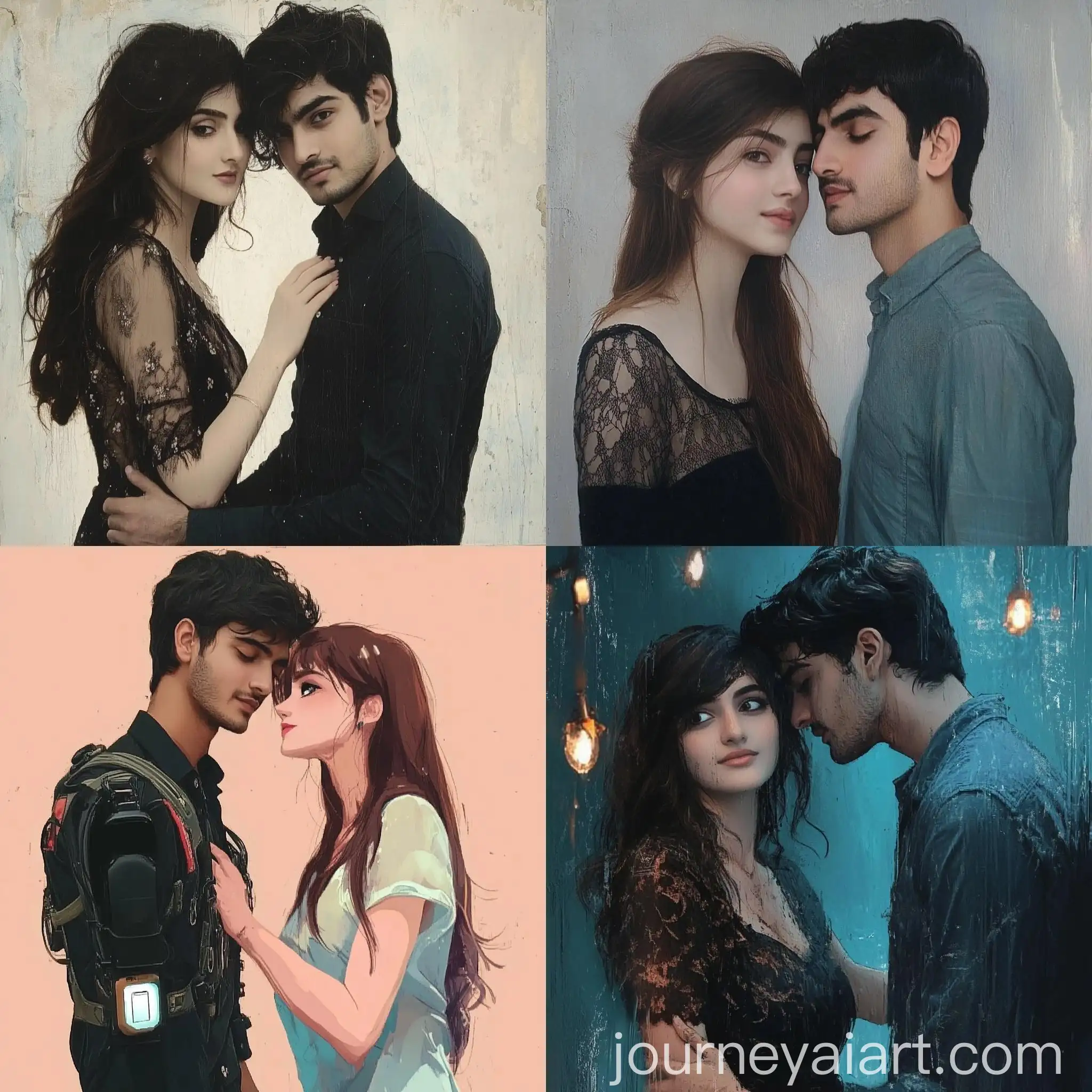 Affectionate-Hugs-and-Kisses-Between-Two-Figures