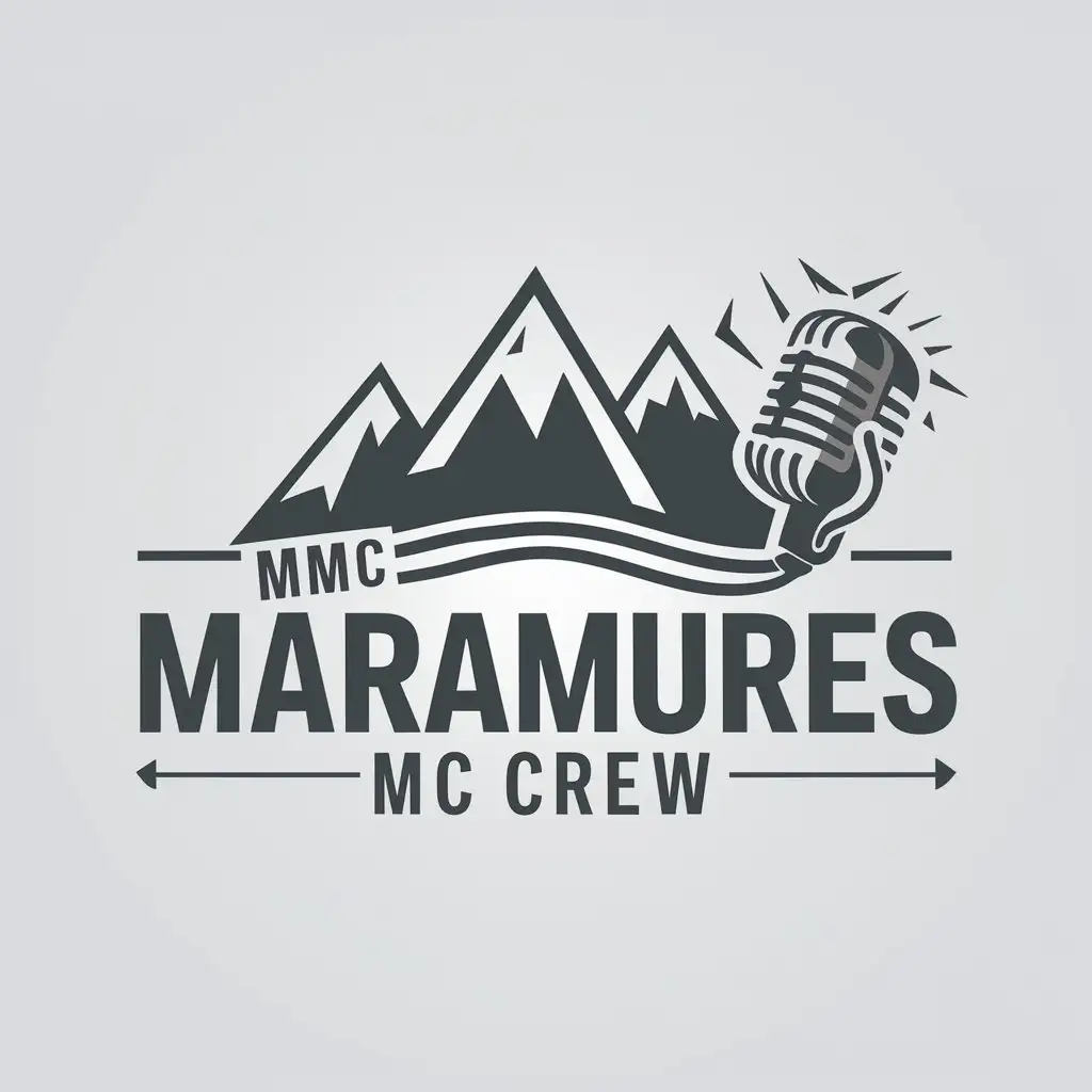 LOGO Design for MMC Maramures Mc Crew Dynamic Microphone Mountain Theme for Entertainment Industry