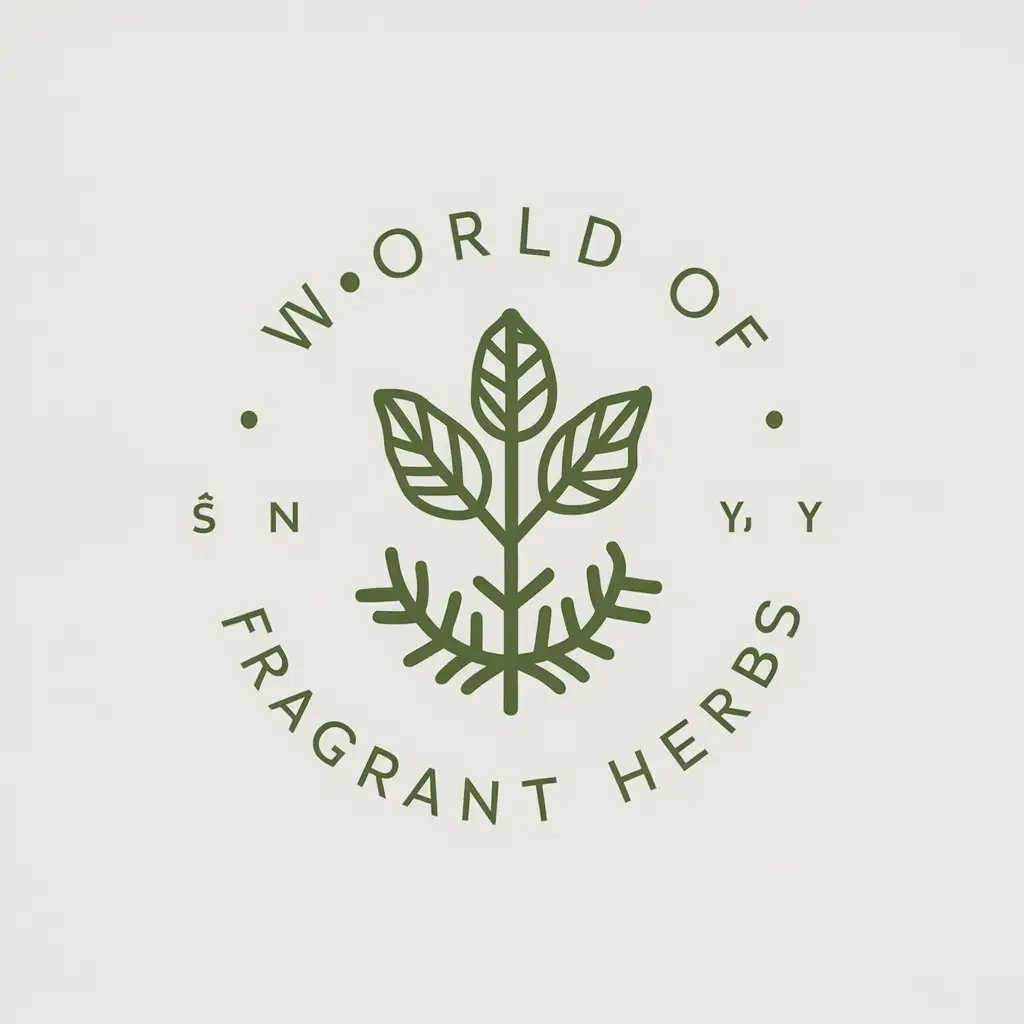 a vector logo design,with the text "World of fragrant herbs", main symbol:Basilik,Moderate,be used in Retail industry,clear background