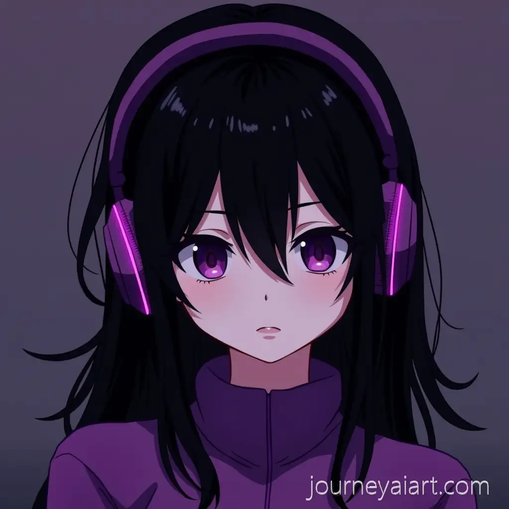 Dark-Purple-Anime-Character-with-Black-Hair-andAI-Image-Prompt-Expansion-Headphones