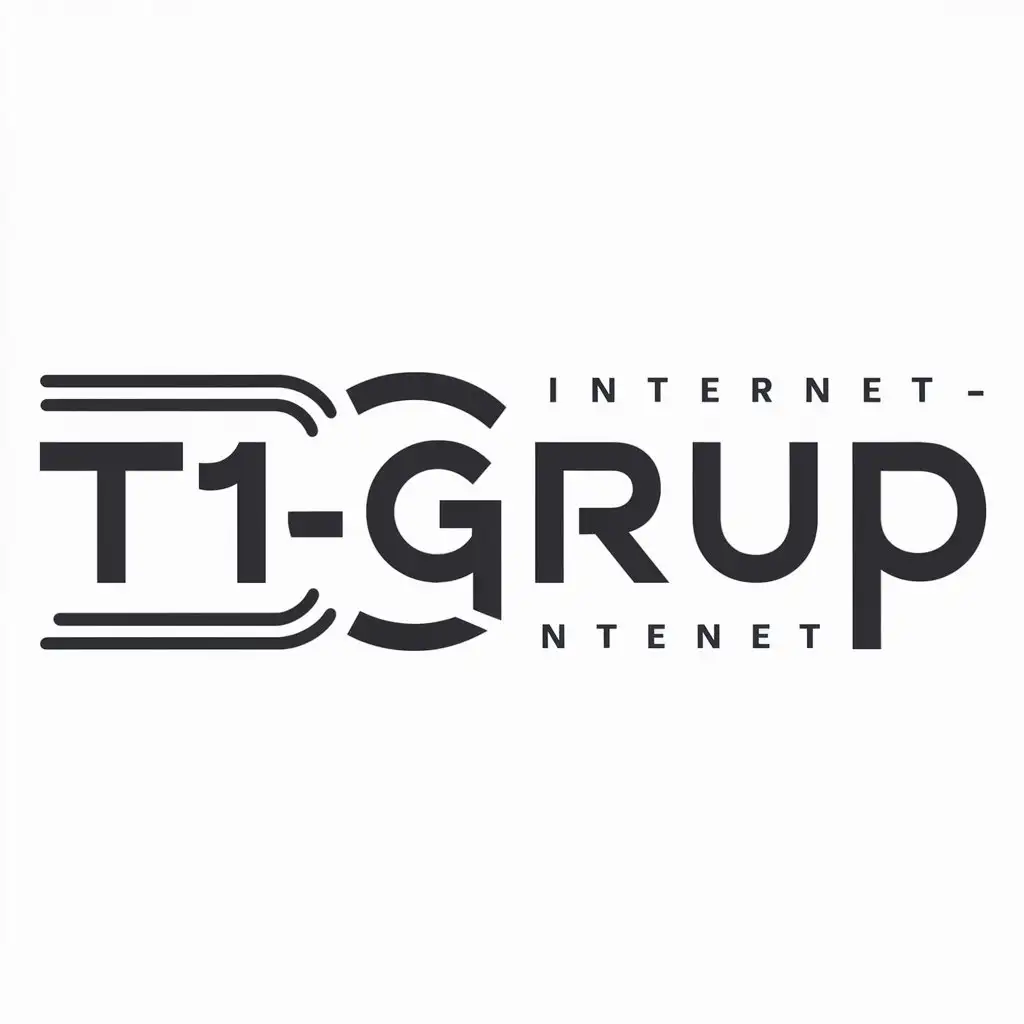 a logo design,with the text "T1-Grup", main symbol:T1,Moderate,be used in Internet industry,clear background