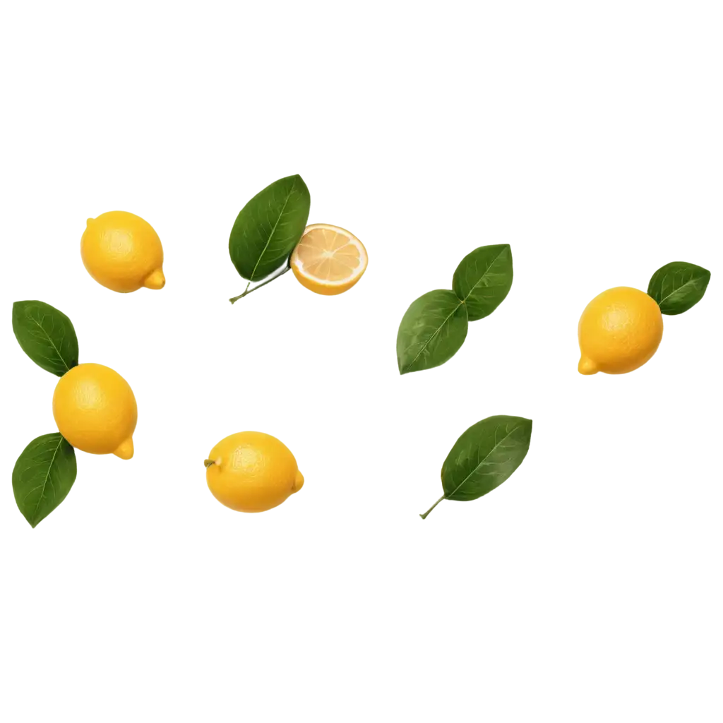 Lemon-and-Leaf-PNG-Image-for-Clear-and-Vibrant-Design-Elements