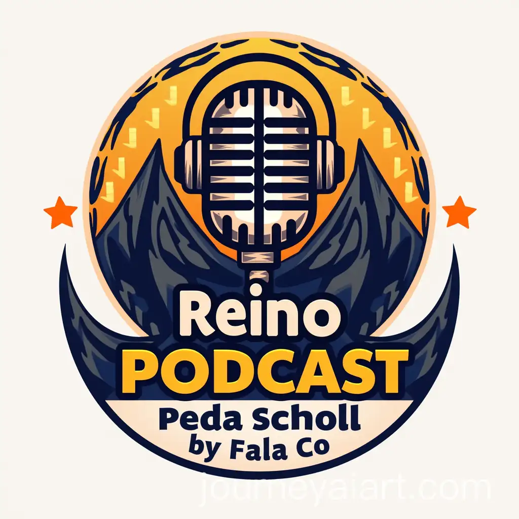 ReinoCast-Podcast-LogoLogo-Podcast-Design-for-Reino-do-Saber-School-Created-by-Students