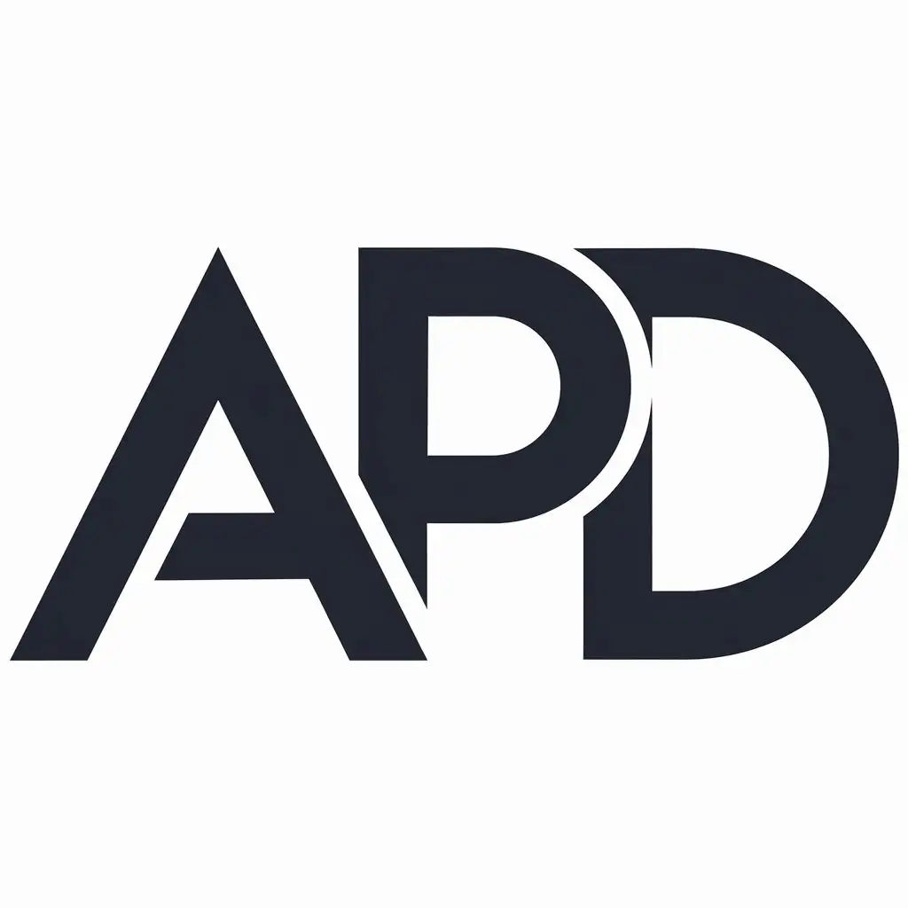 LOGO Design for Apd Minimalistic Vector Logotype with Uppercase APD Letters for Internet Industry