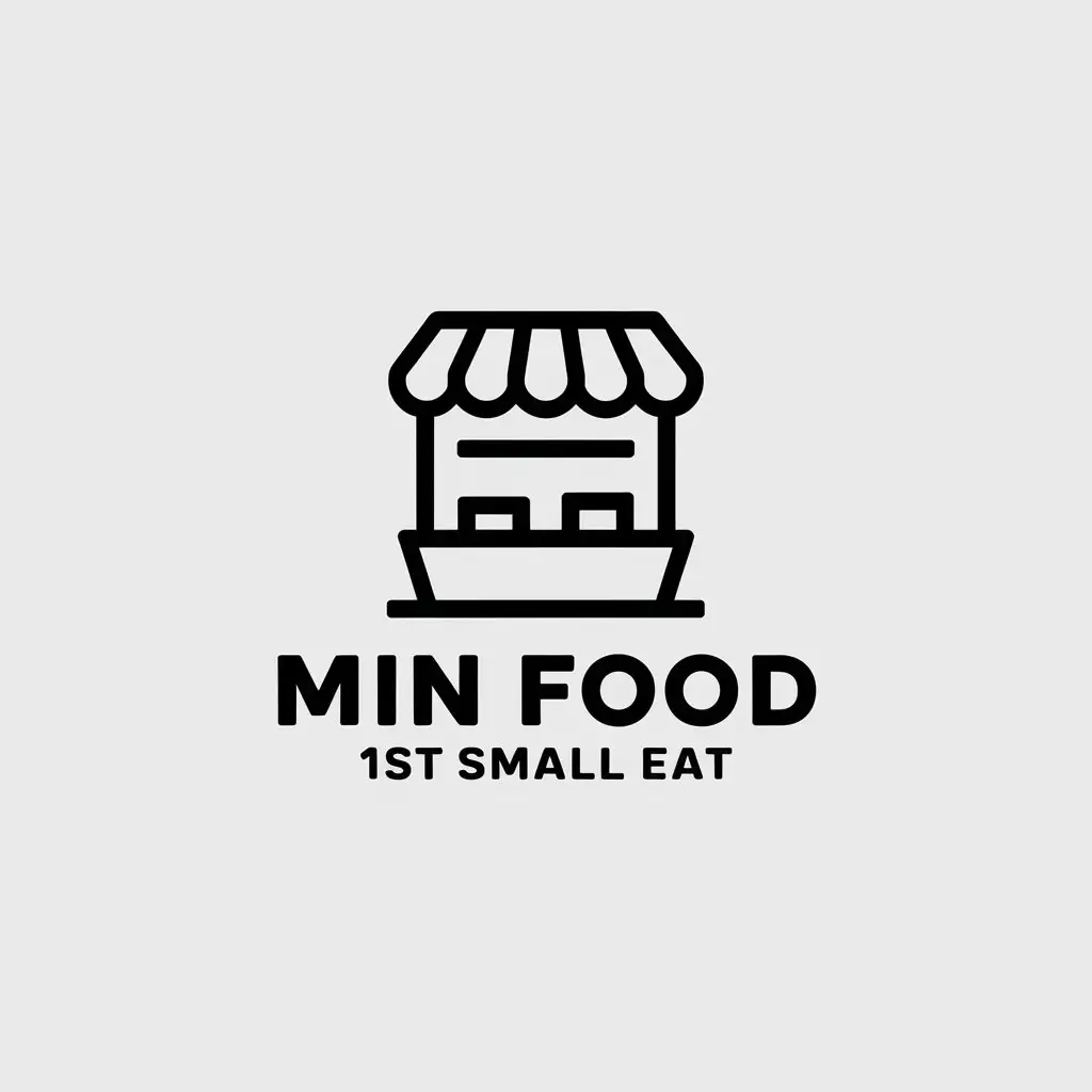 LOGO-Design-for-Min-Food-1st-Small-Eat-Minimalistic-Grocery-Store-or-Snack-Shop-Theme