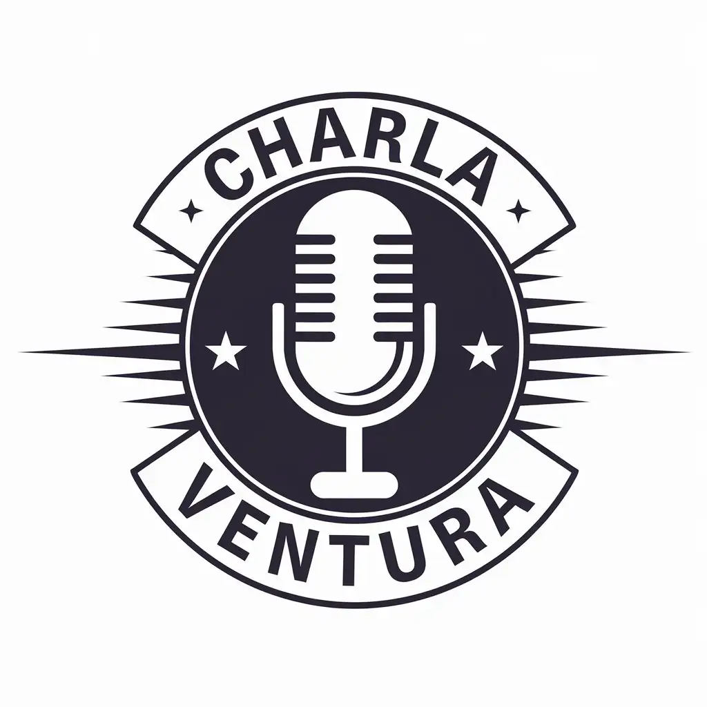 LOGO-Design-for-Charla-Ventura-Vector-Logo-Featuring-Microphone-for-Internet-Industry