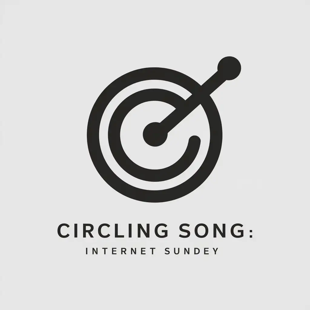 a vector logo design,with the text "circling song", main symbol:circling song,Minimalistic,be used in Internet industry,clear background