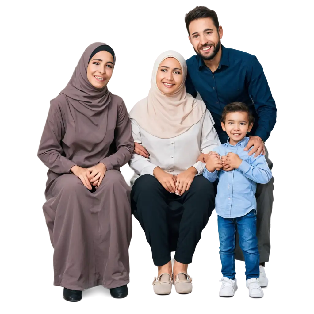 Muslim-Happy-Family-PNG-Joyful-Portrait-of-a-Muslim-Family