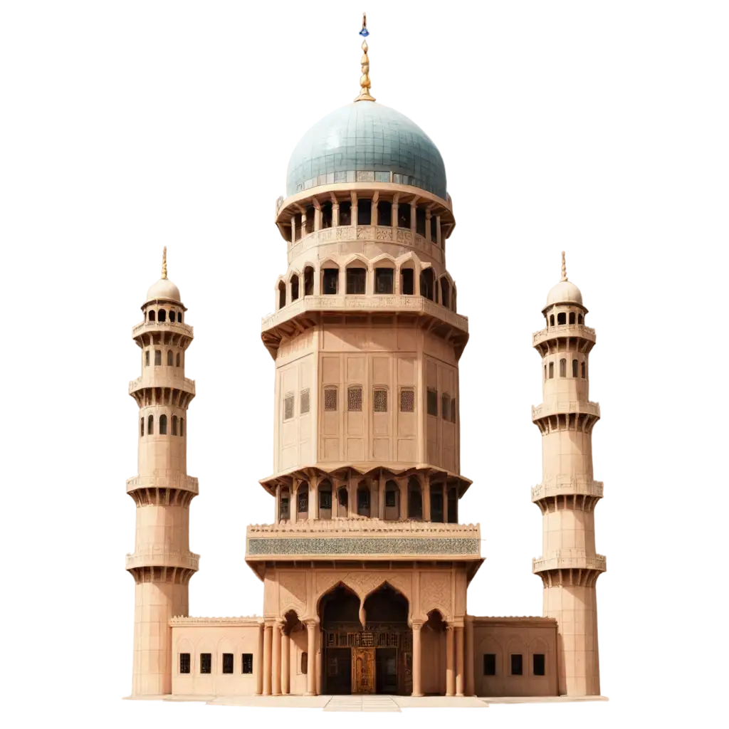 Mosque-with-Minaret-PNG-Image-HighQuality-and-Detailed-Representation