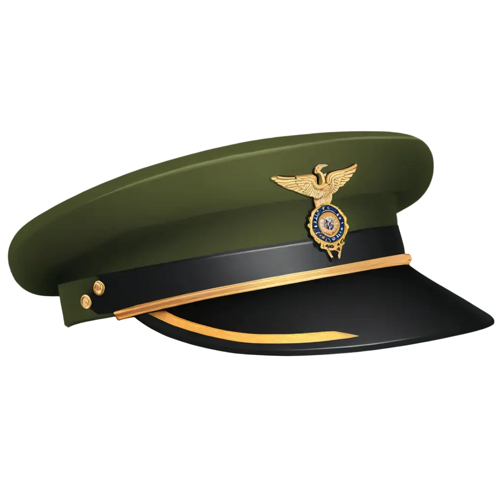 Armed-Forces-Peaked-Cap-PNG-Vector-HighQuality-Military-Headgear-Image-for-Design-Projects