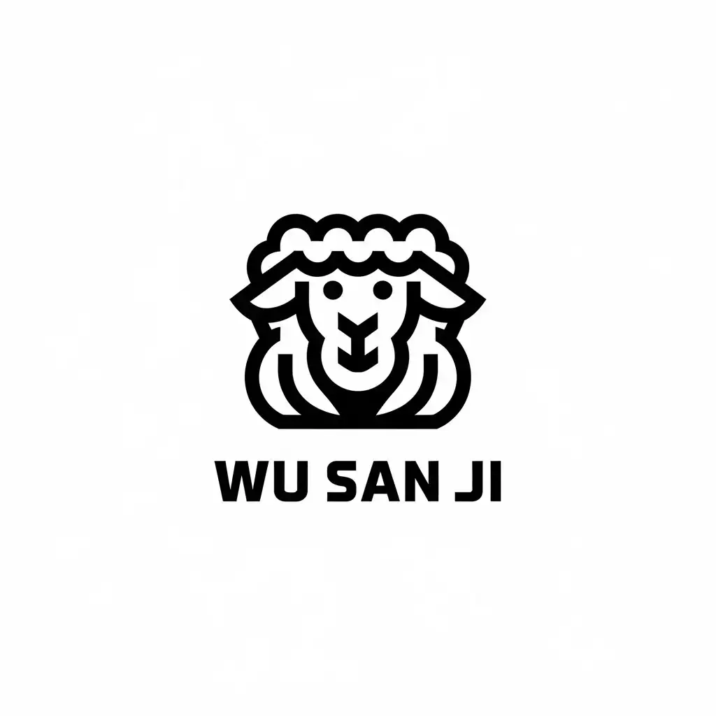 LOGO Design for Wu San Ji Sheep Market Theme for Internet Industry with Clear Background