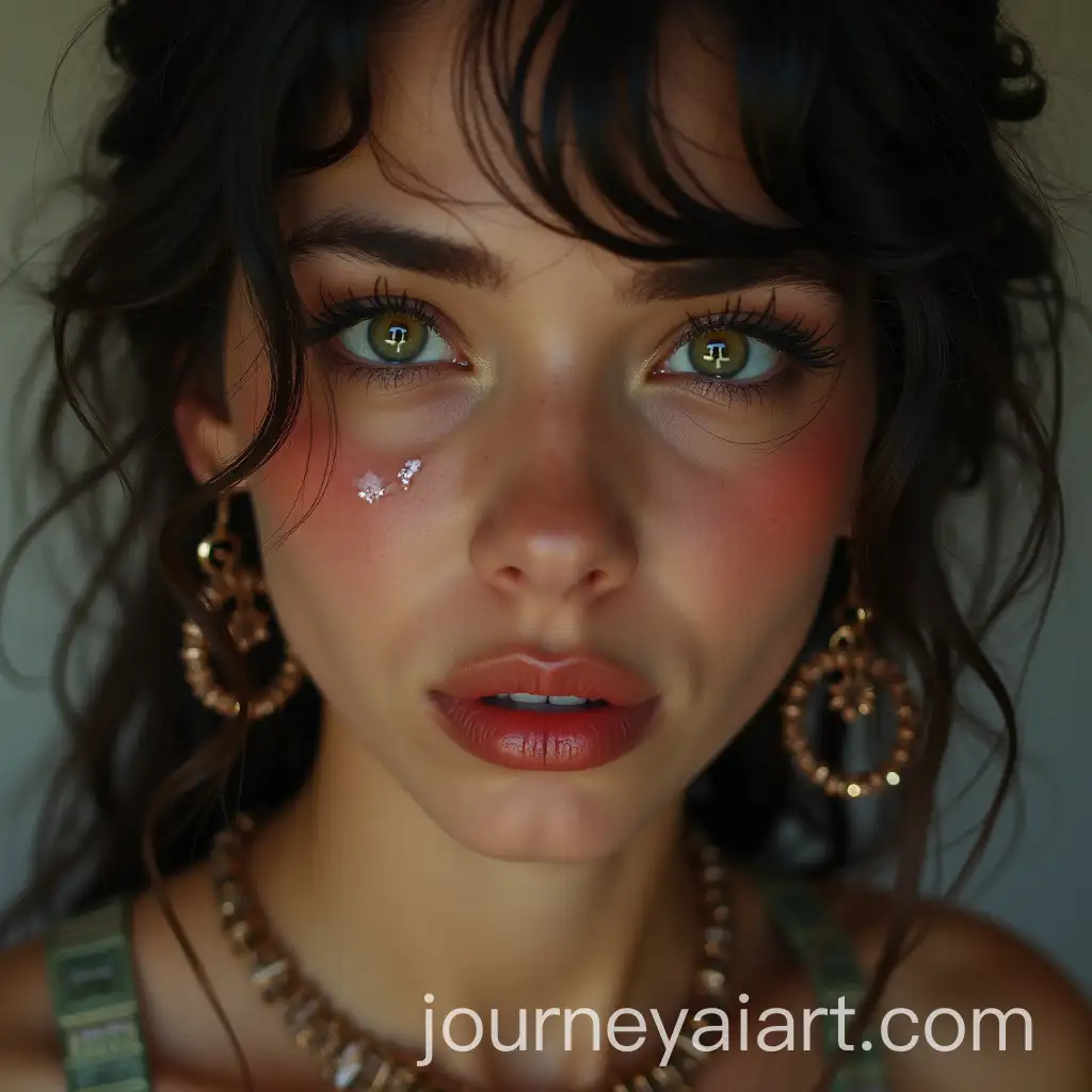 Emotional-Portrait-of-a-Woman-with-Tears-and-Jewelry