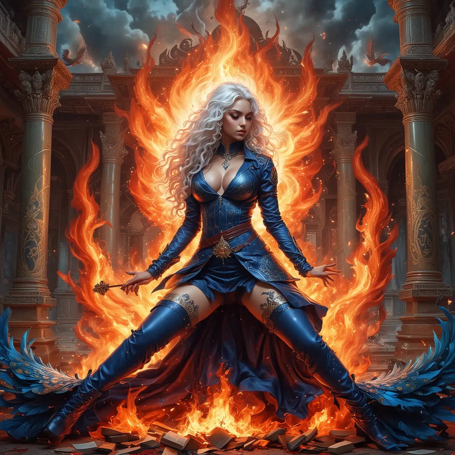 Mystical Goddess Empresses in Battle with Elemental Power