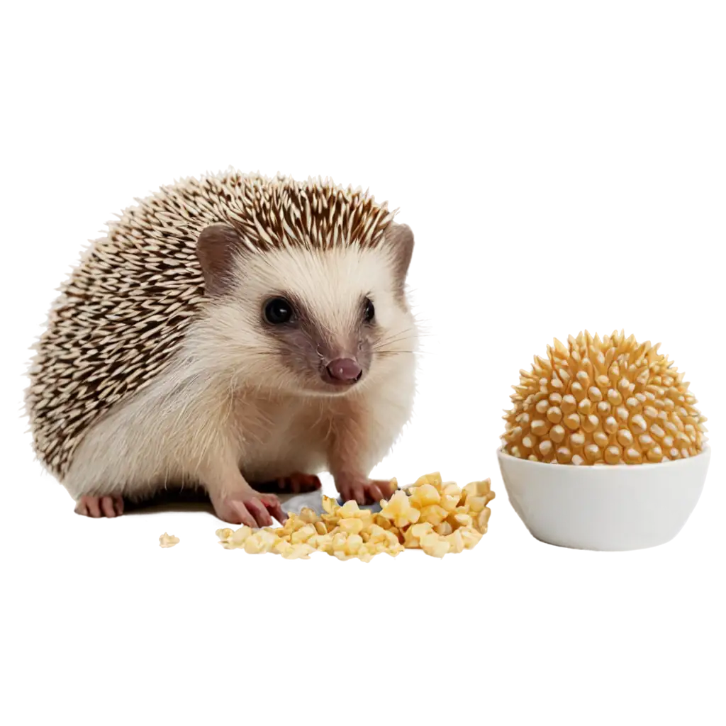 Hedgehog-Eating-PNG-Image-High-Quality-and-Clear-Visual-for-Multiple-Uses