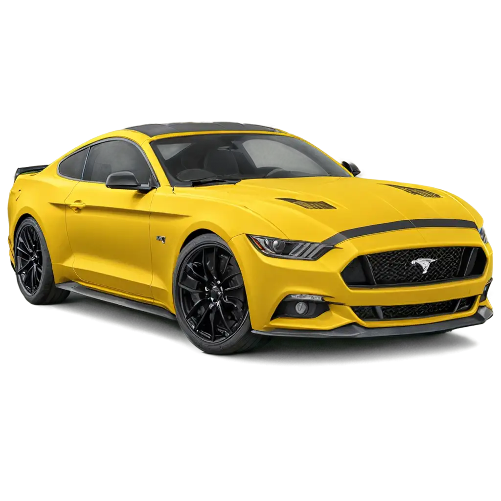 HighQuality-Mustang-GT-Yellow-PNG-Image-for-Automotive-Enthusiasts