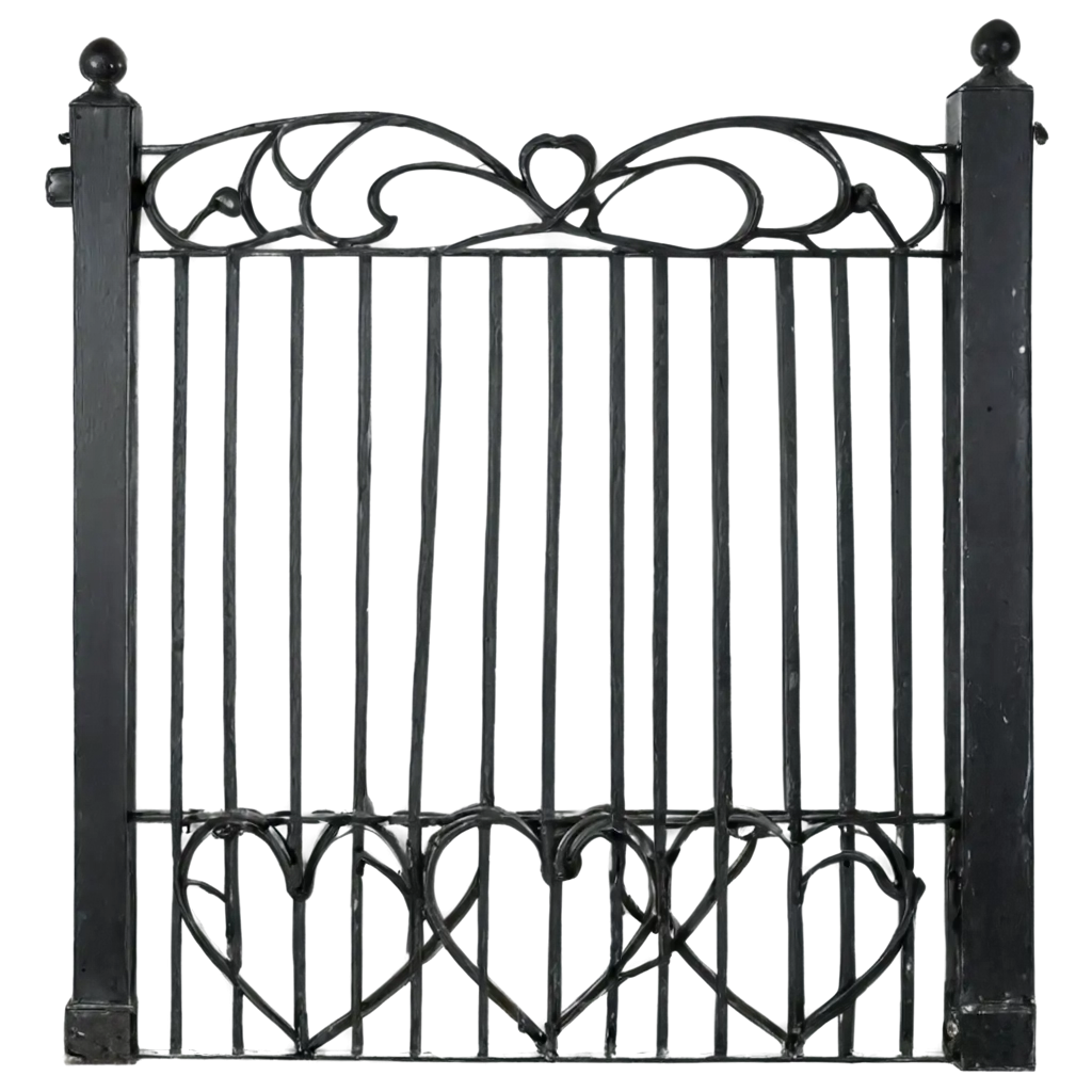 Iron-Railing-with-Hearts-PNG-Elegant-and-Clear-Design-for-Versatile-Applications