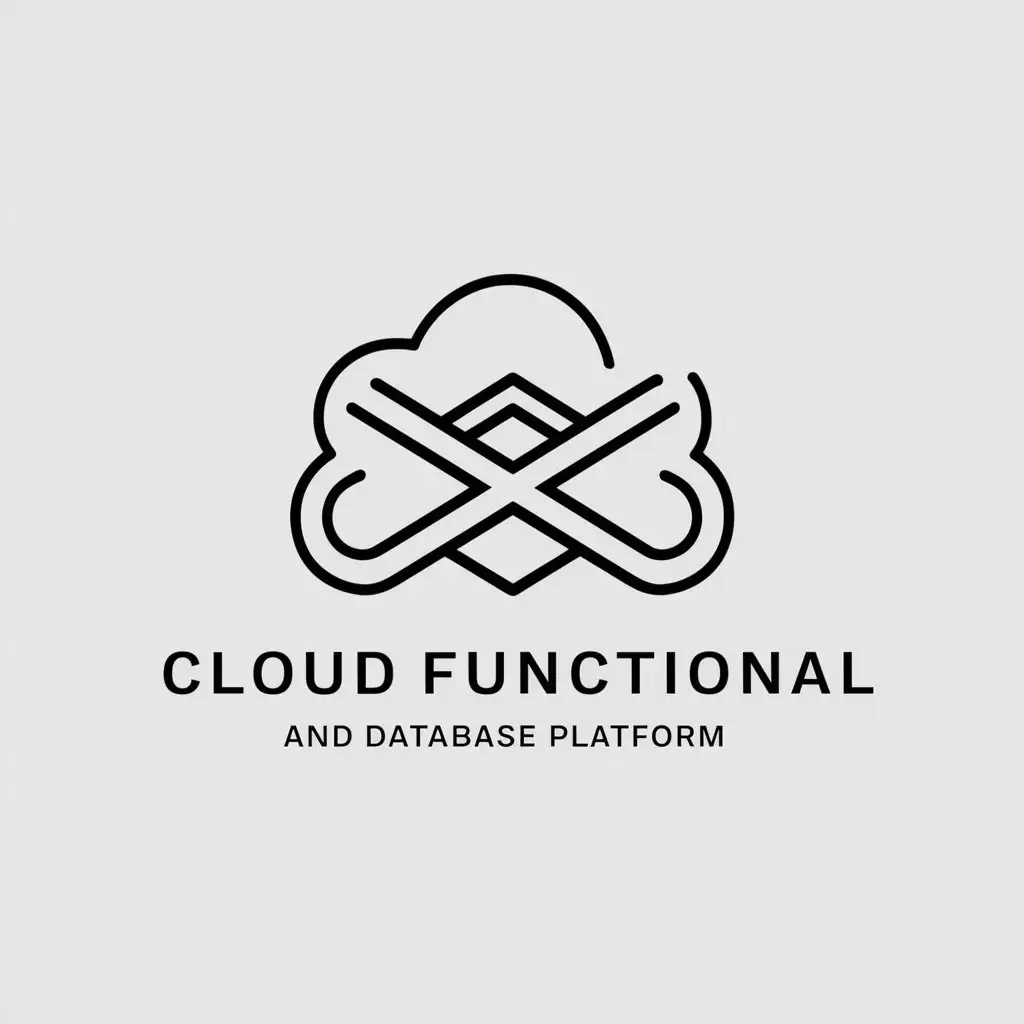 a vector logo design,with the text "cloud functional and database platform", main symbol:XFD,Moderate,be used in Technology industry,clear background