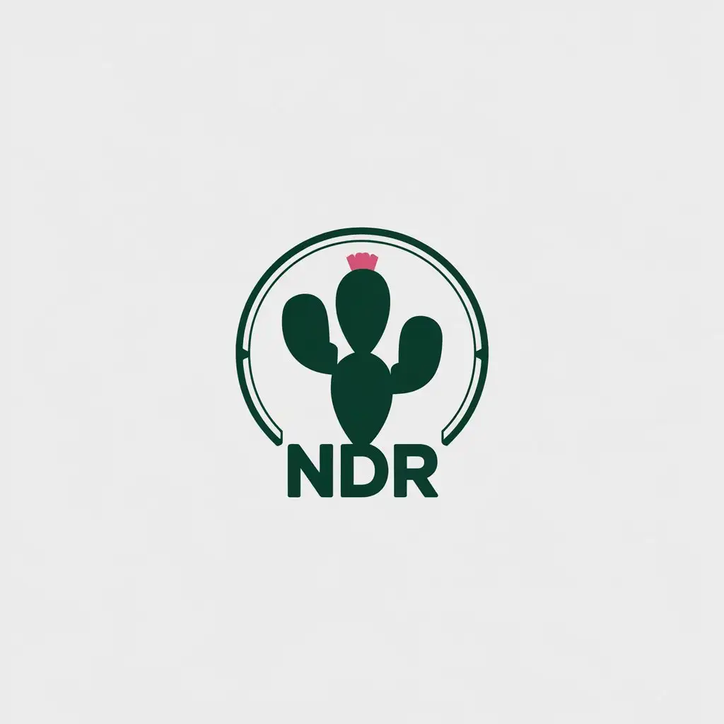 LOGO Design for NDR Prickly Pear Symbol with Minimalistic Circular Design for Restaurant Industry