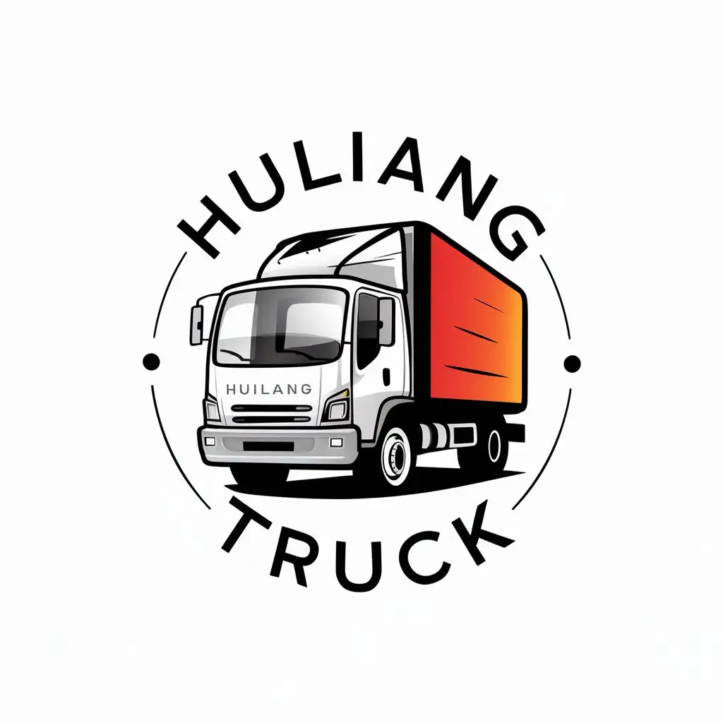 a vector logo design,with the text "Huiliang truck", main symbol:cargo truck,Moderate,be used in Automotive industry,clear background