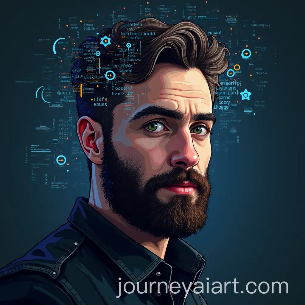 Young-Software-Analyst-and-Designer-Portrait-with-HTML-Code-and-ReactJS-Elements