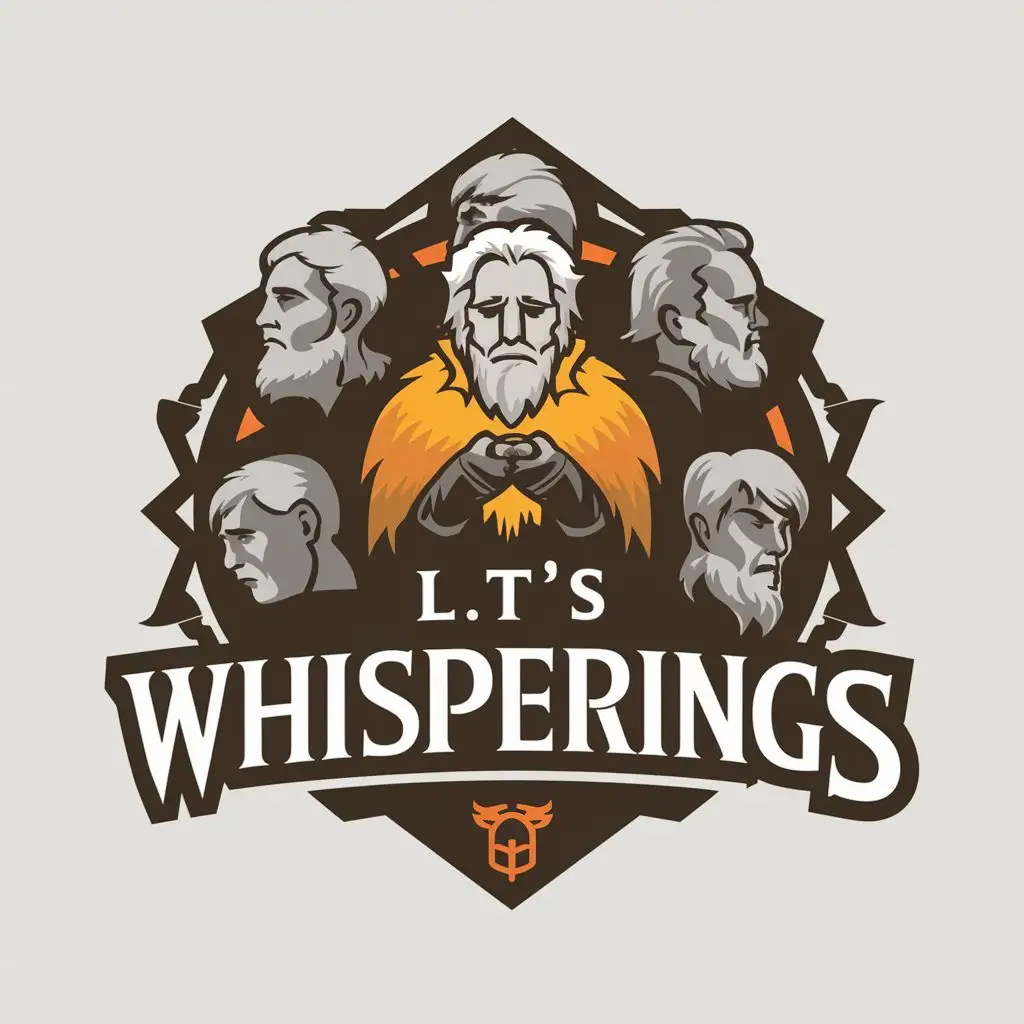 LOGO Design for LTs Whisperings Vector Design with Grand Maester Giving Counsel Theme