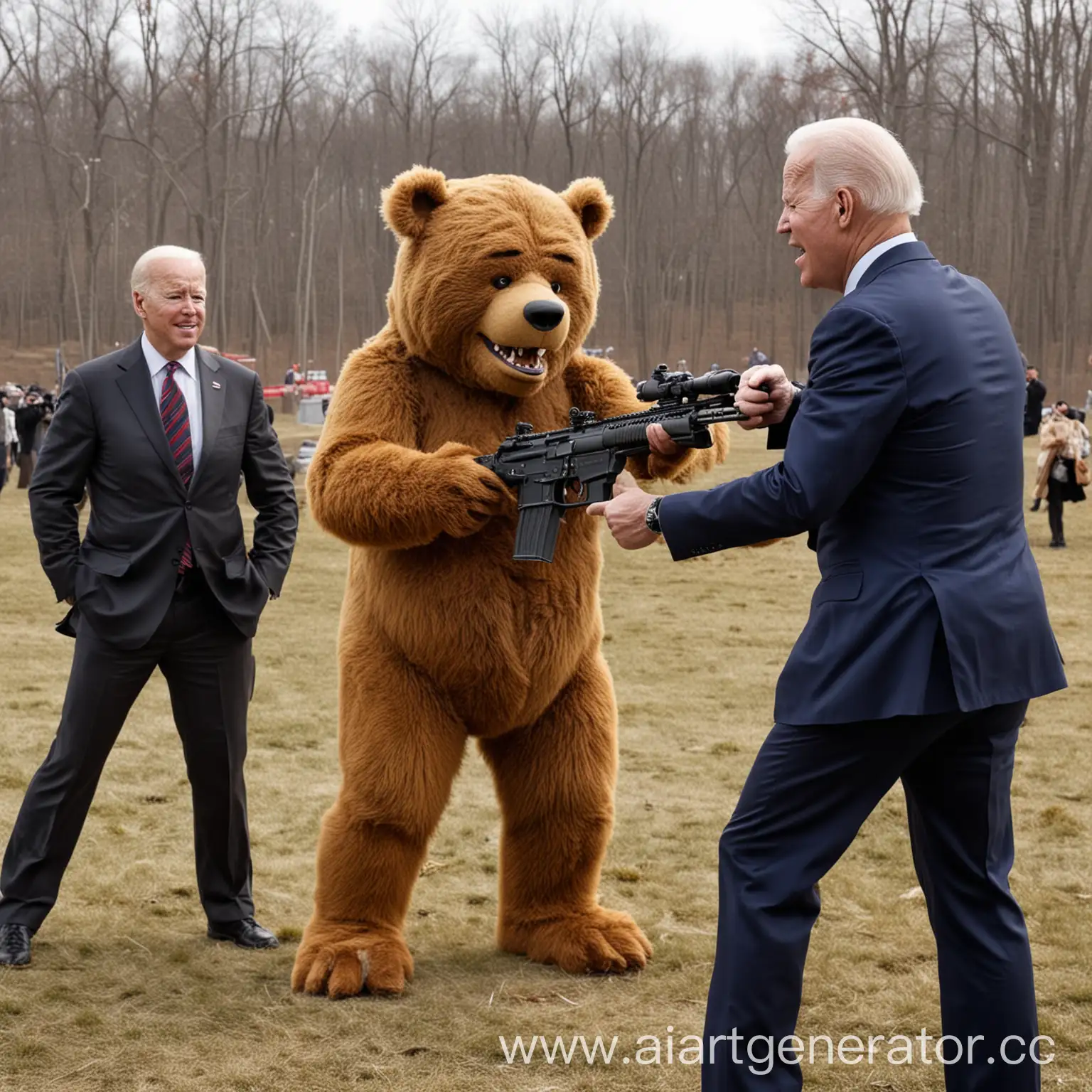 Joe-Biden-Shooting-at-Freddy-Fazbear-in-ActionPacked-Scene