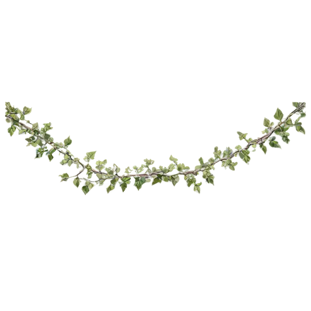 Anime-Style-PNG-Ivy-Vine-Seamless-2D-Texture-with-a-Subtle-Bend