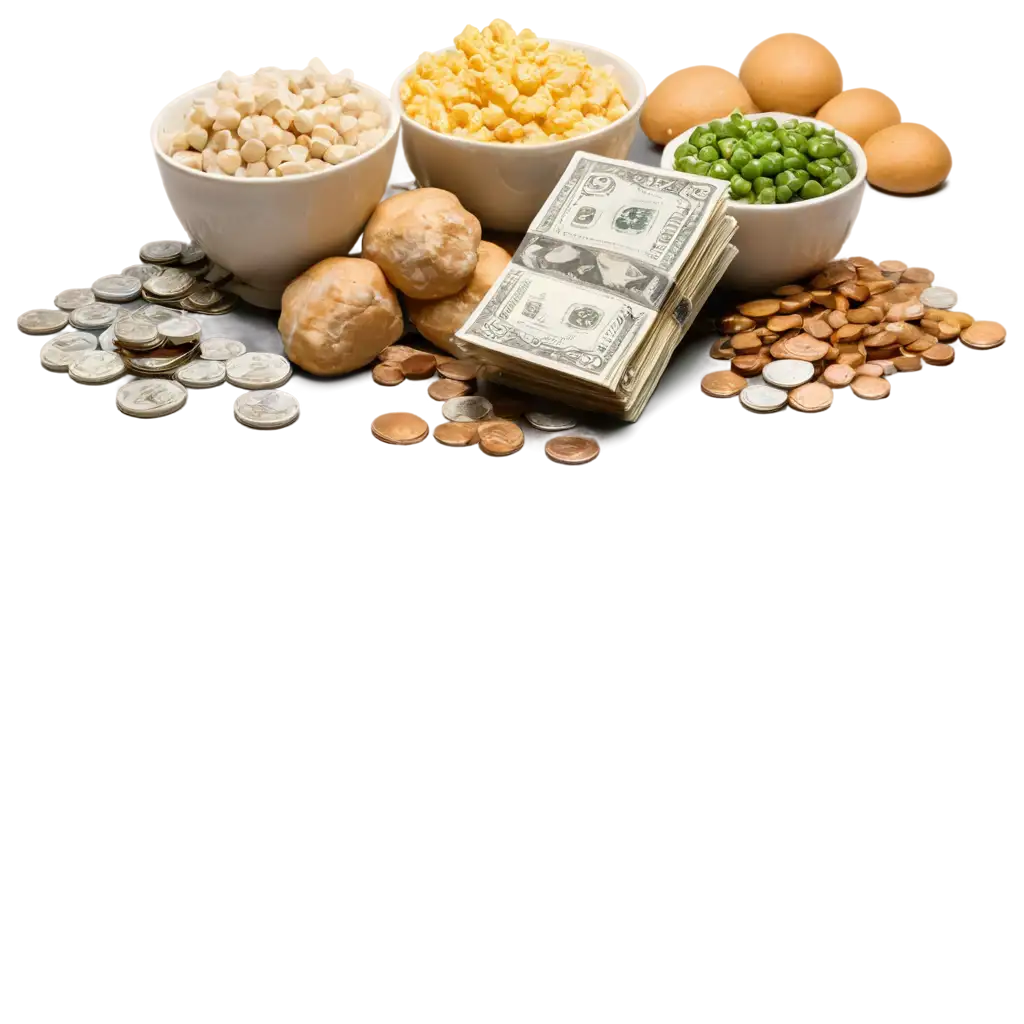 Stunning-PNG-Image-A-Pile-of-Money-and-Food-for-Visual-Impact