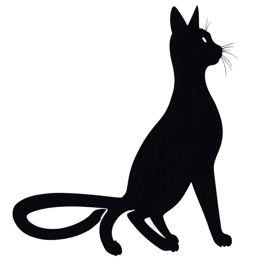 HighQuality-PNG-Silhouette-of-a-Cat-for-Versatile-Usage