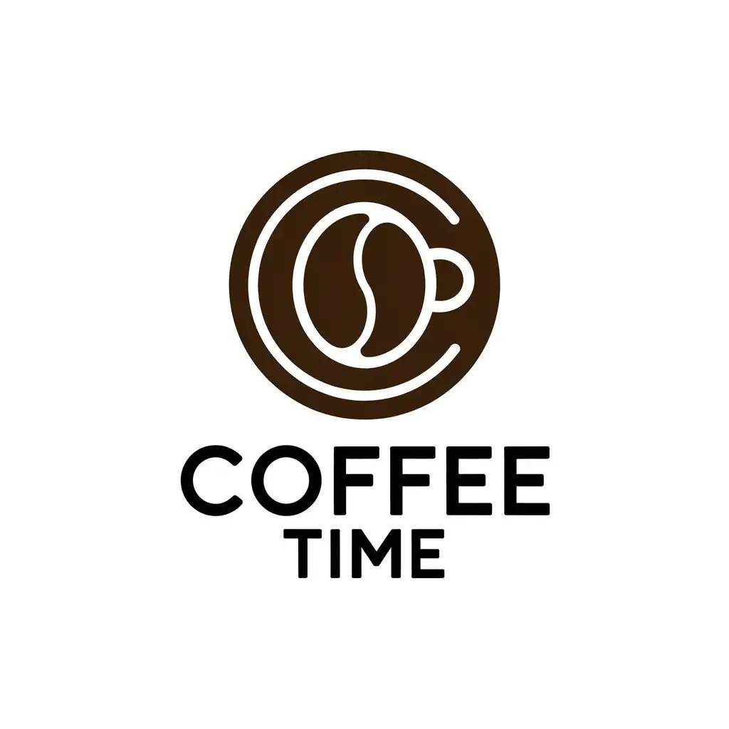 LOGO-Design-for-Coffee-Time-Coffee-Bean-Mug-Icon-with-Restaurant-Industry-Appeal