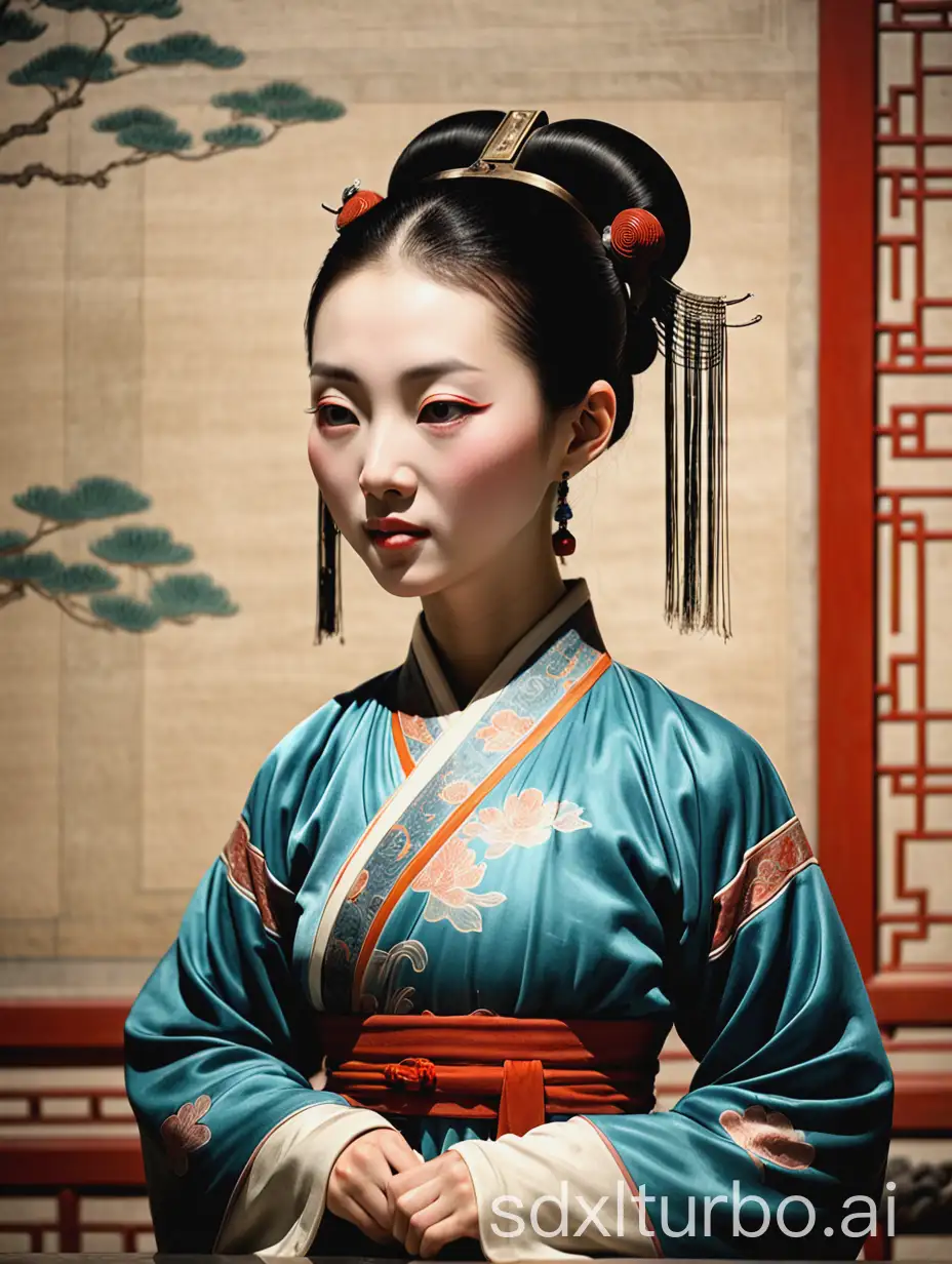 A woman from the Song Dynasty palace, in the palace