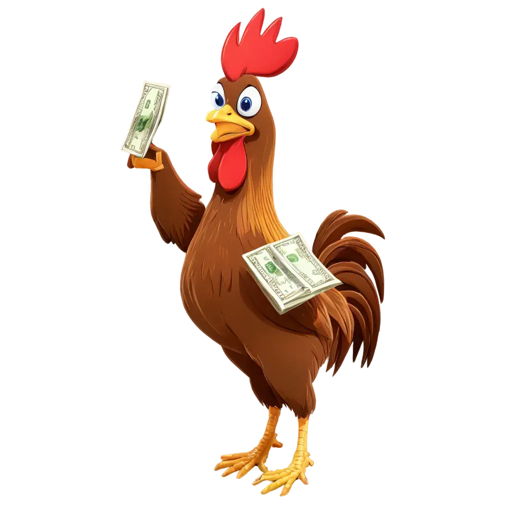 Rooster-Bank-Money-Cartoon-PNG-HighQuality-Illustration-for-Creative-Uses