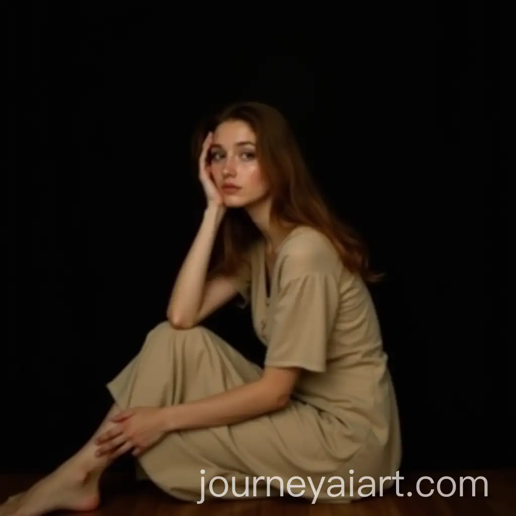 Contemplative-Young-Woman-in-Soft-Light-Introspective-Portrait