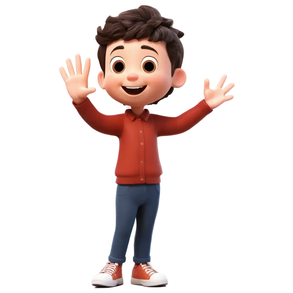 Cartoon-Kid-Happy-Waving-PNG-Image-Vibrant-Illustration-for-Digital-Content