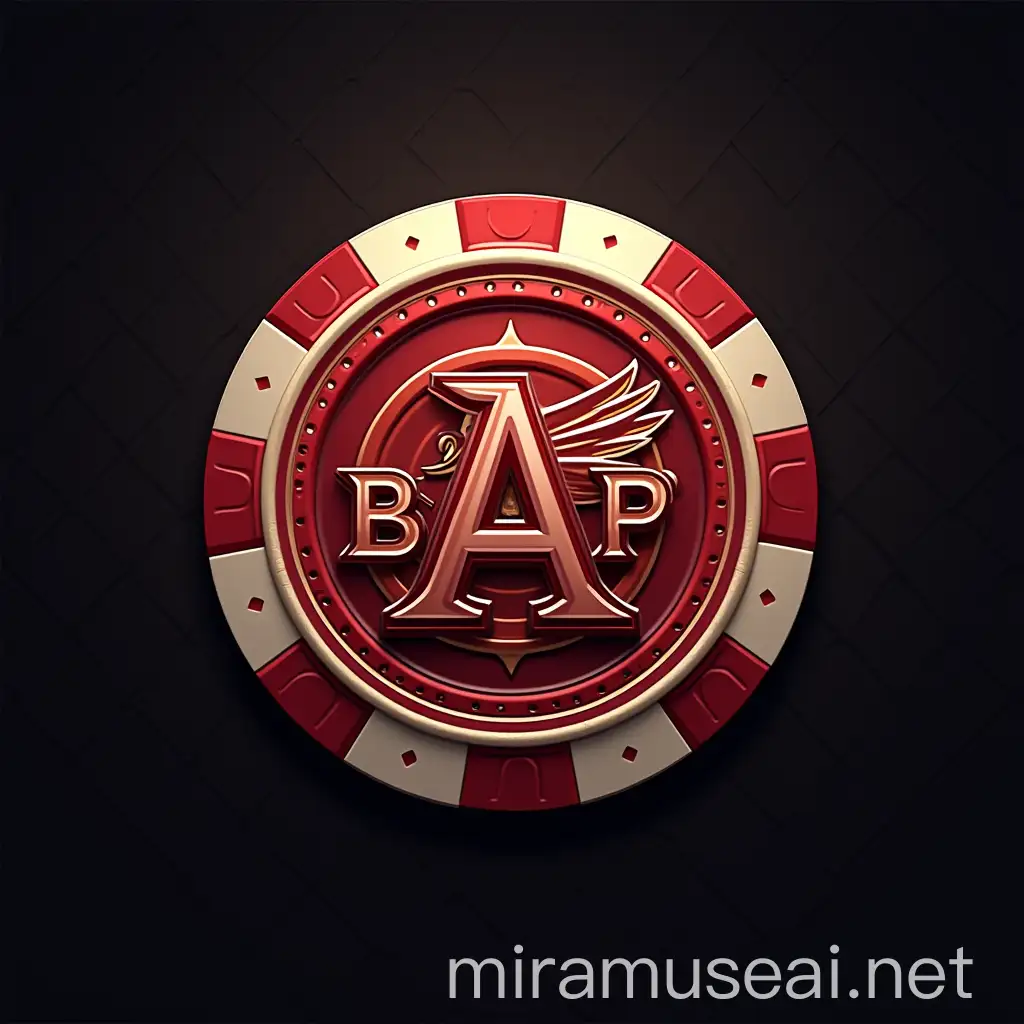 Logo with Angels and BAP Centered on Poker Chip