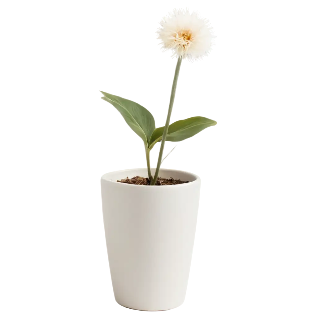 White-Pot-with-Fluffy-Flower-PNG-Image-for-HighQuality-Design-Applications