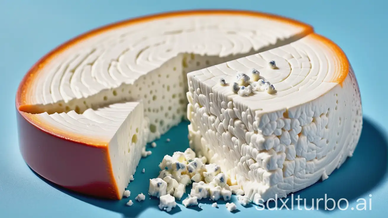 cottage cheese under a slice