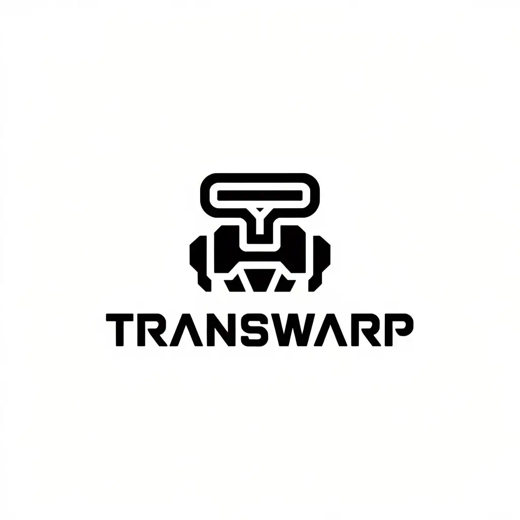 LOGO Design for TRANSWARP RobotInspired Vector Design for the Internet Industry with Clear Background