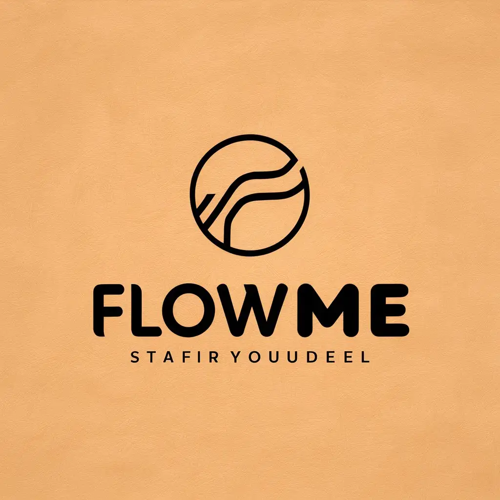 a vector logo design,with the text "Flowme", main symbol:Flowme,Minimalistic,be used in Others industry,clear background