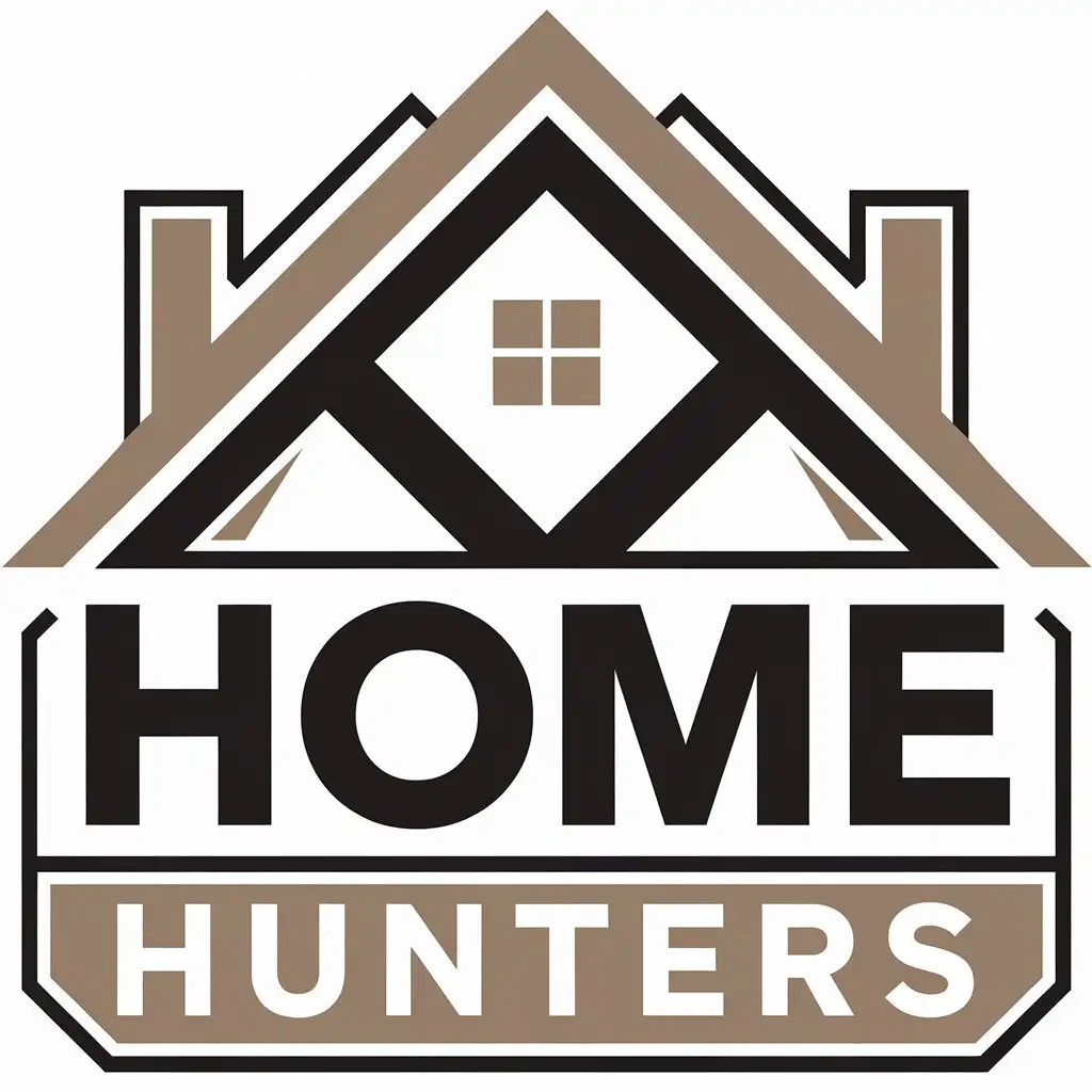 LOGO Design for HOME HUNTERS House Symbol in Modern Style for Real Estate Industry