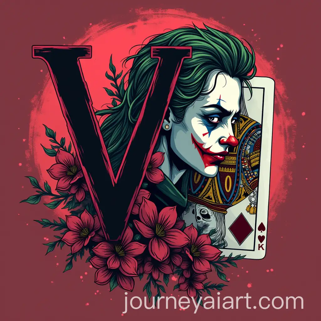 Animated-Sakura-Versus-Design-with-Shotgun-and-JokerAI-Art-Prompt-ExpansionKing-Card-Elements