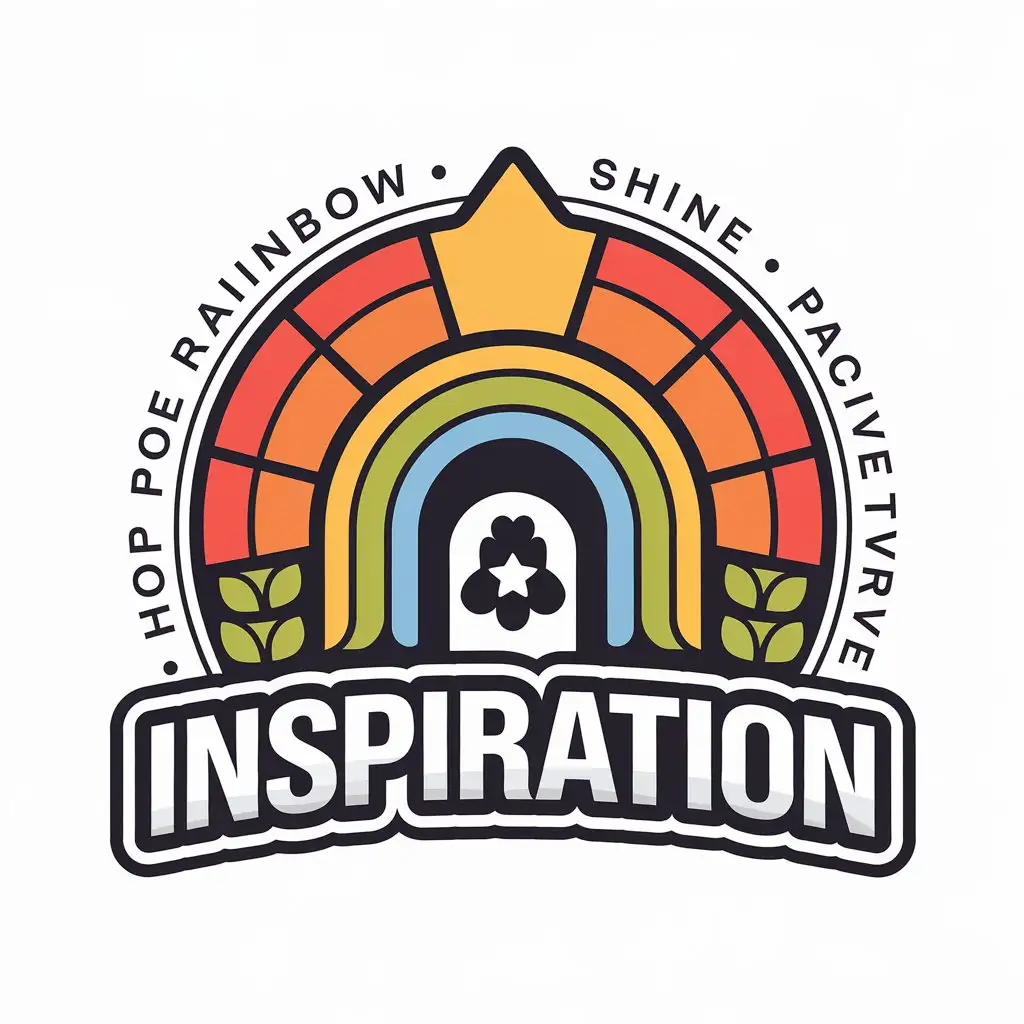 LOGO Design for Inspirational Entertainment Rainbow Sunrise and Shine with Hopeful Pace