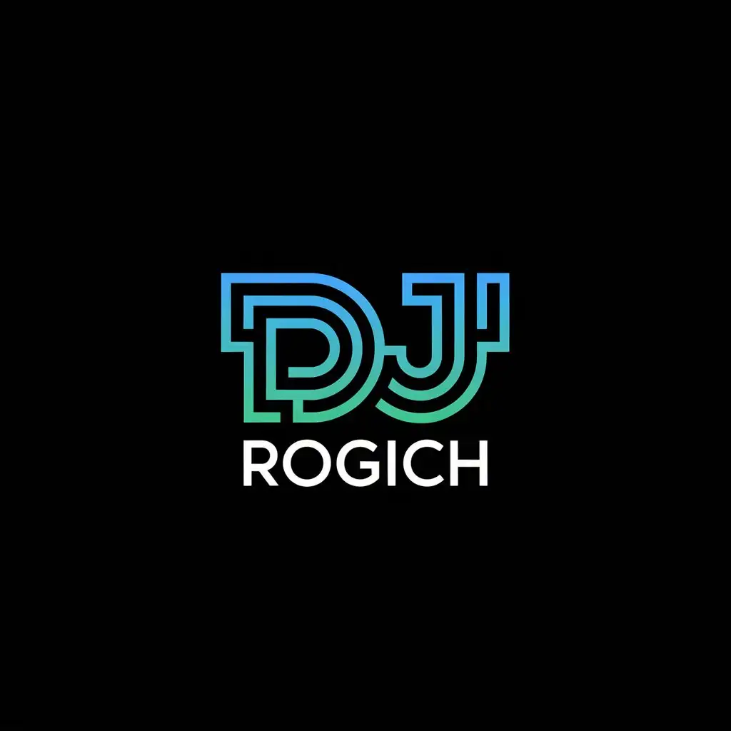 LOGO-Design-For-Rogich-Minimalistic-Dj-Symbol-on-Dark-Amoled-Background