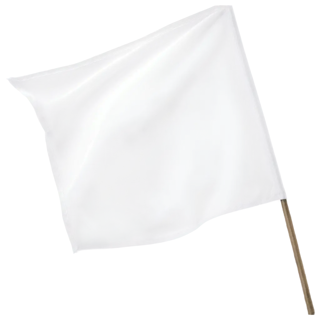 white flag stretched out