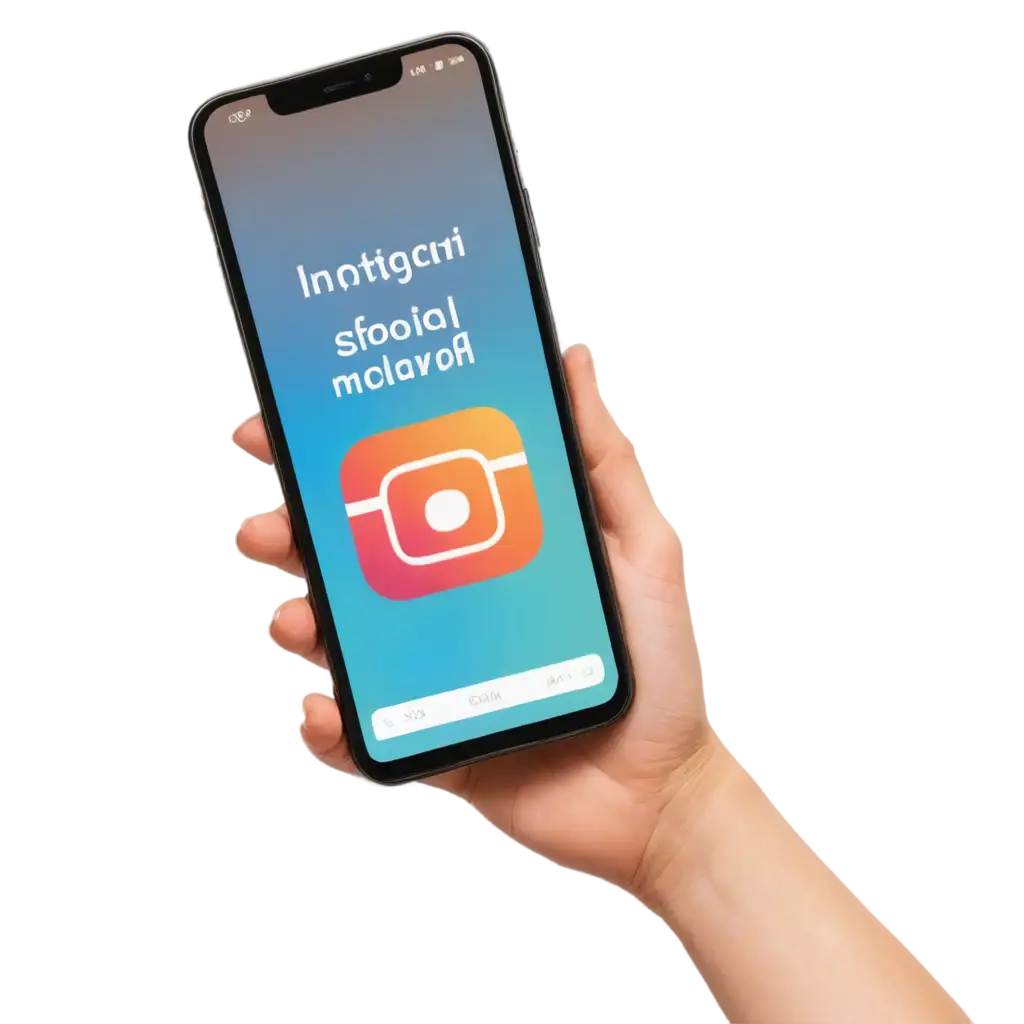 Digital-Connectivity-and-Social-Media-Engagement-PNG-Image-of-a-Person-Browsing-Instagram-on-a-Smartphone