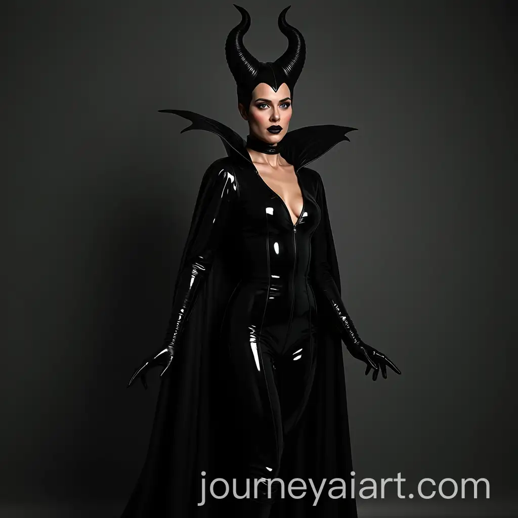 Maleficent-in-a-Sleek-Black-Latex-Outfit